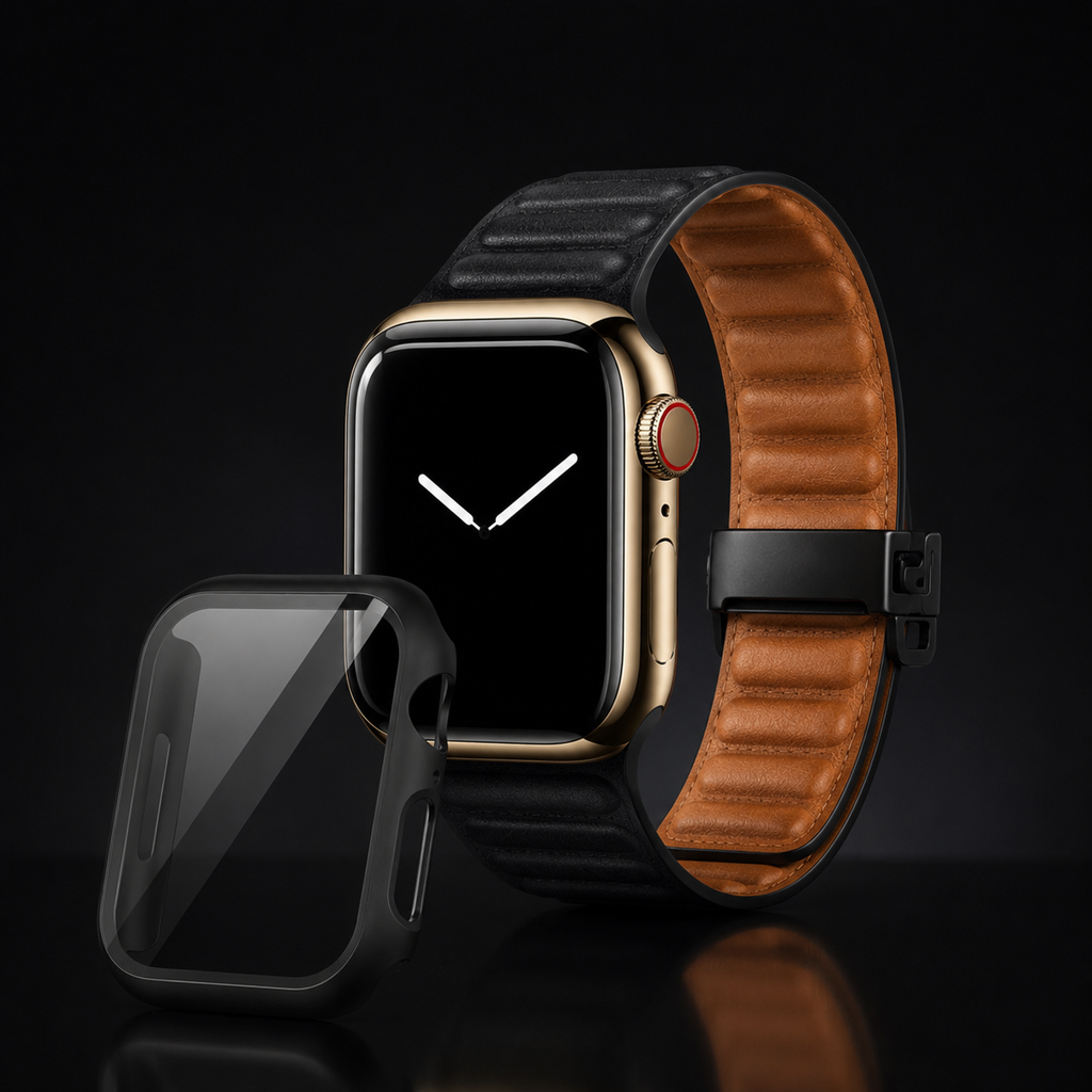Apple Watch Protective Case | PC + Tempered Glass | Black | 38–49mm