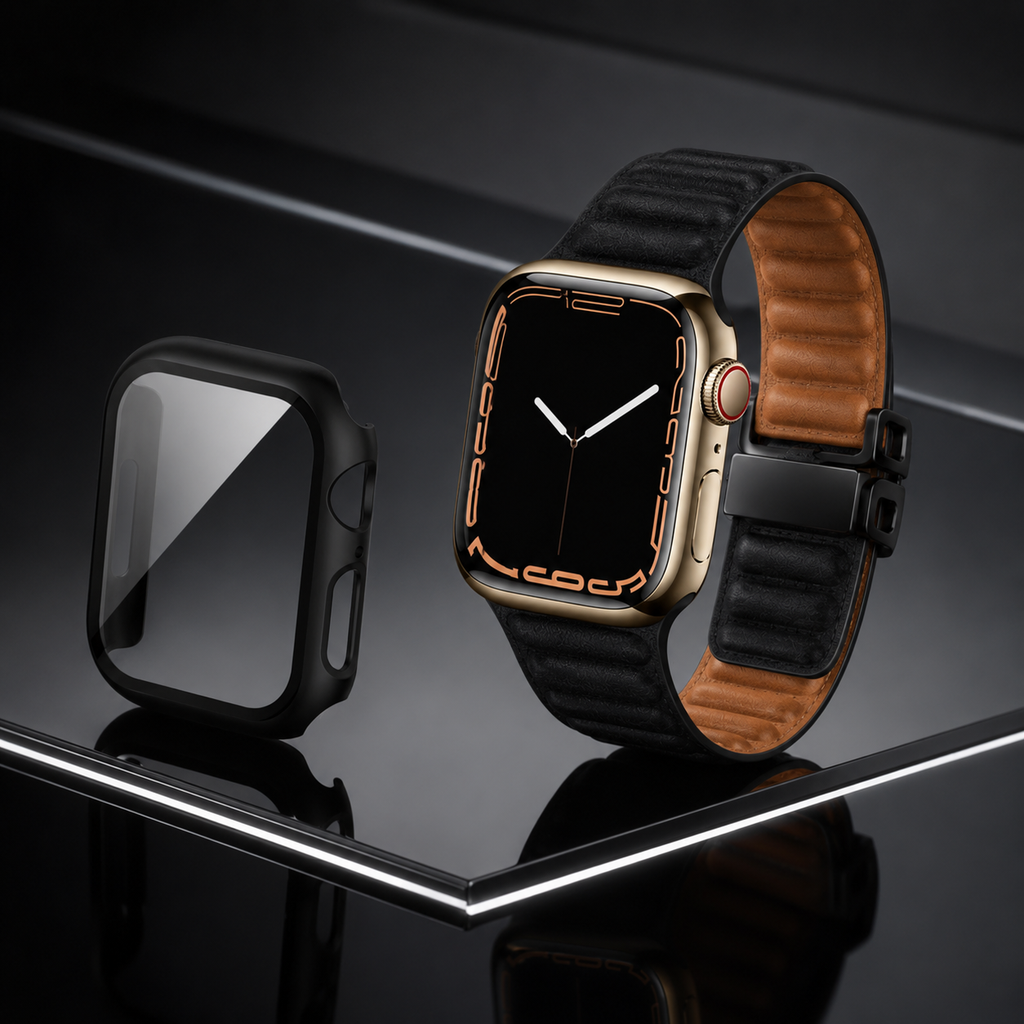 Apple Watch Protective Case | PC + Tempered Glass | Black | 38–49mm