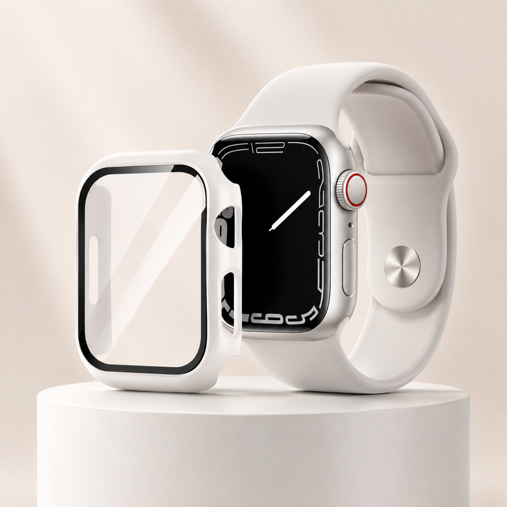 Apple Watch Protective Case | PC + Tempered Glass | White | 38–49mm