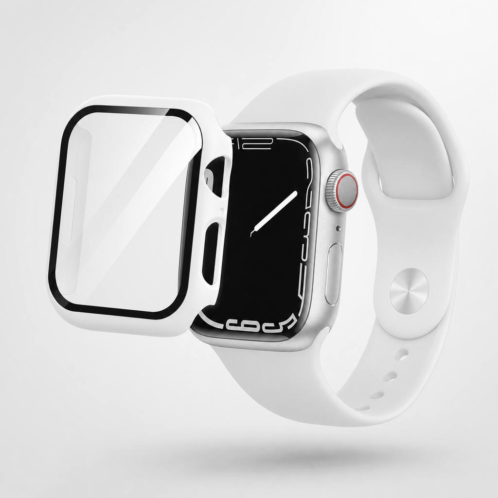 Apple Watch Protective Case | PC + Tempered Glass | White | 38–49mm
