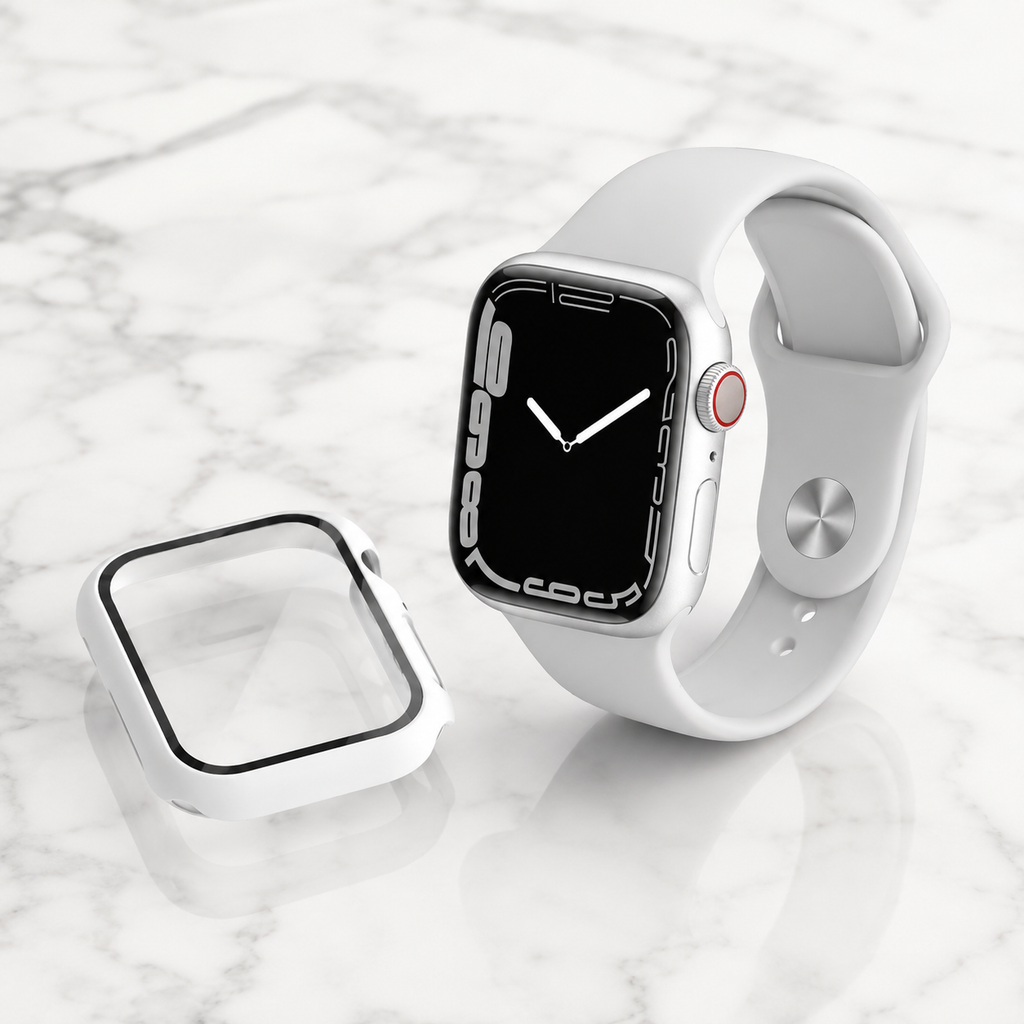 Apple Watch Protective Case | PC + Tempered Glass | White | 38–49mm