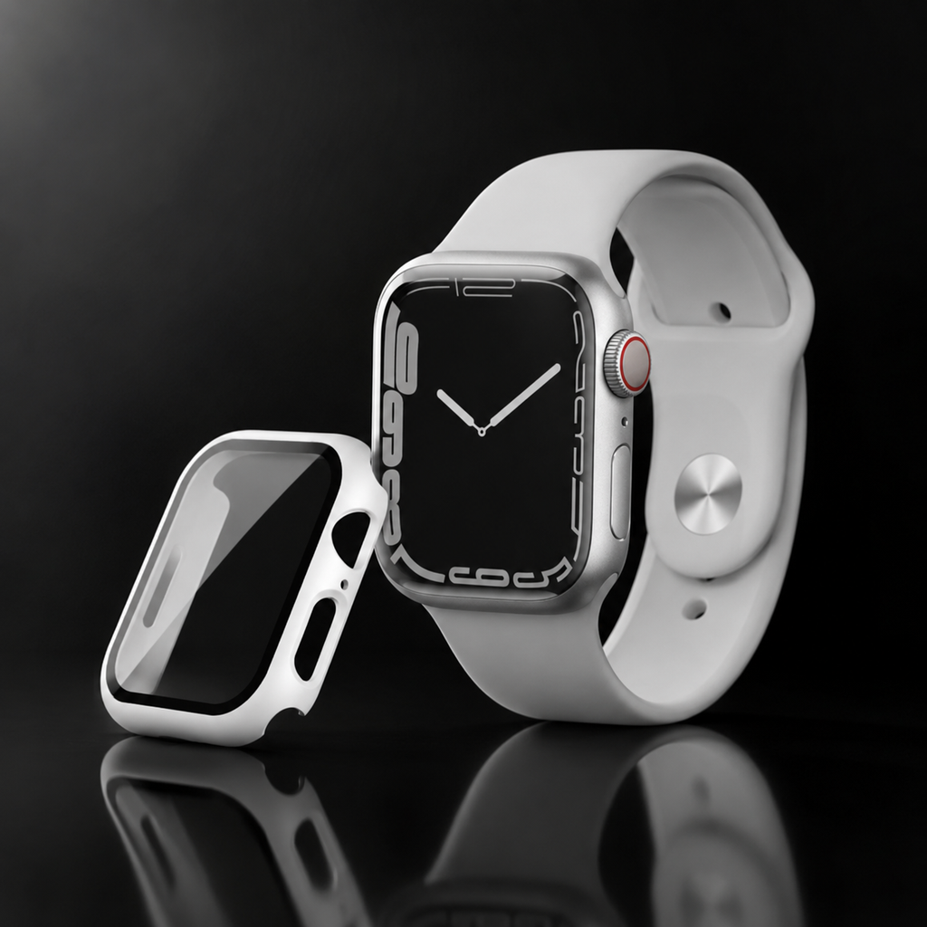 Apple Watch Protective Case | PC + Tempered Glass | White | 38–49mm