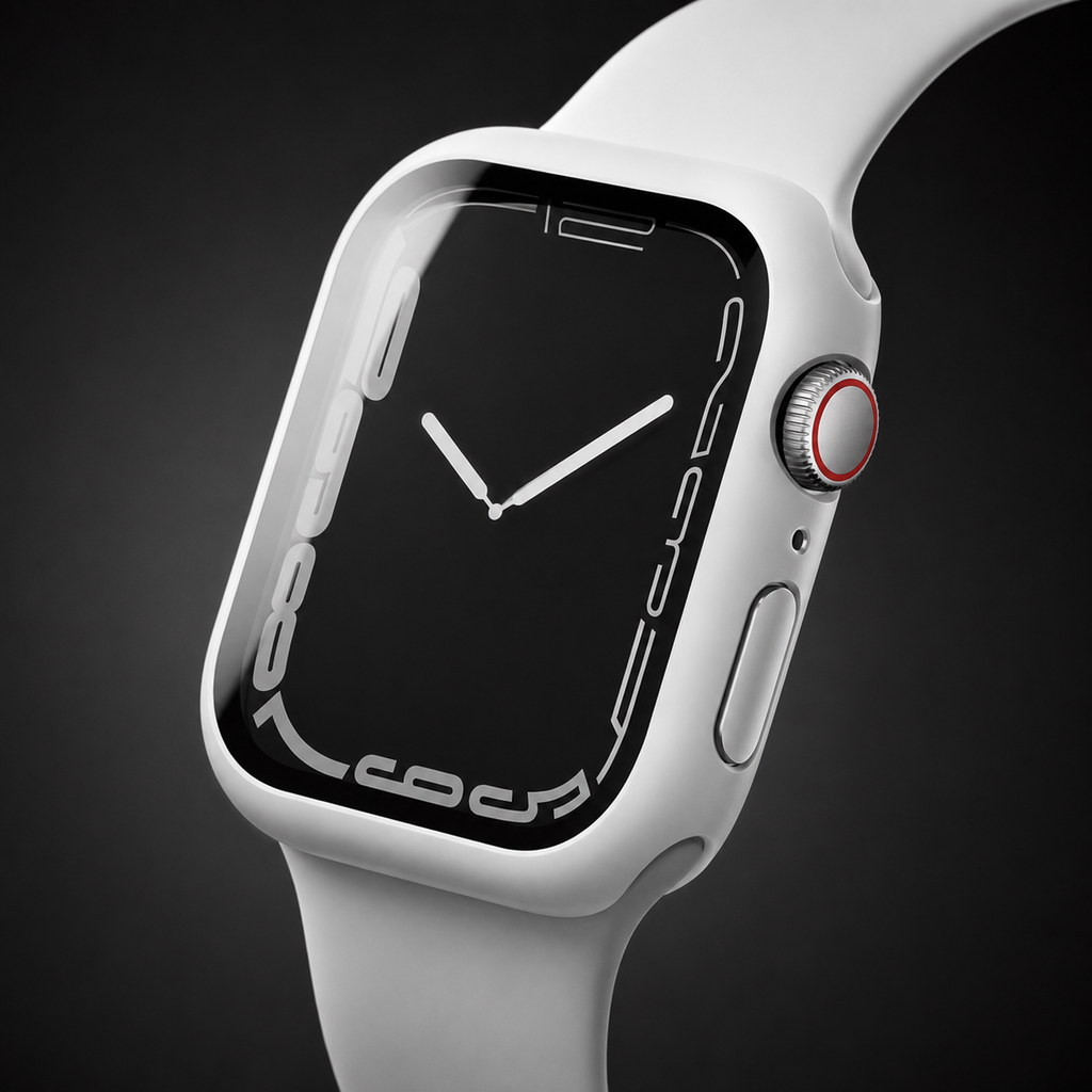Apple Watch Protective Case | PC + Tempered Glass | White | 38–49mm