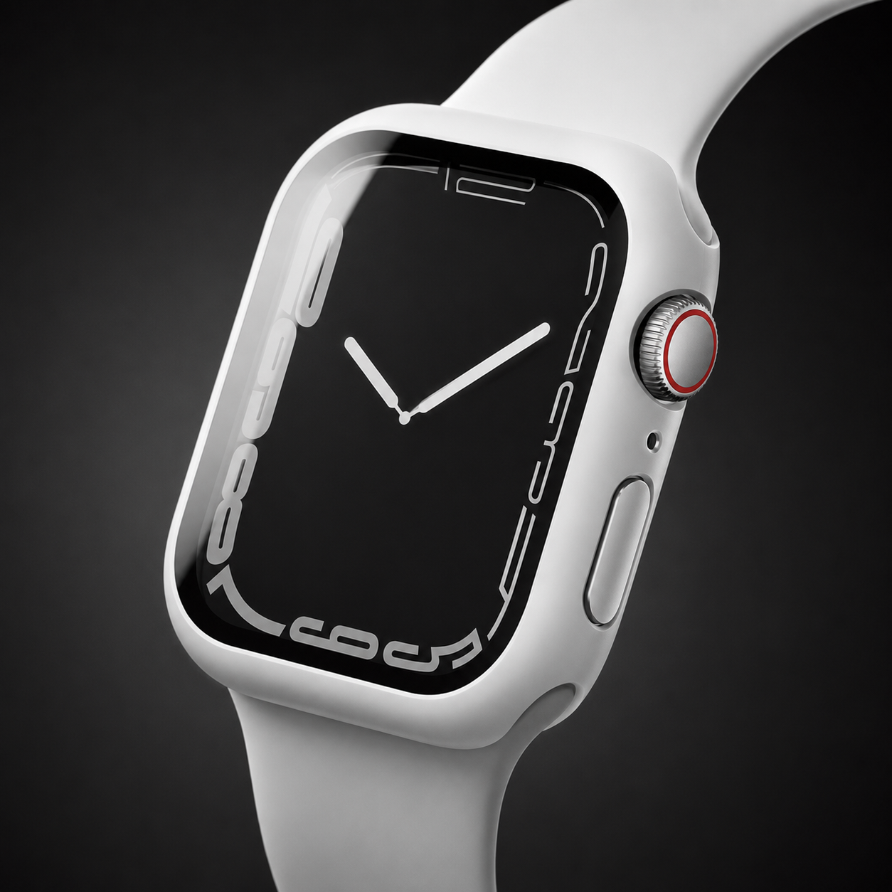 Apple Watch Protective Case | PC + Tempered Glass | White | 38–49mm