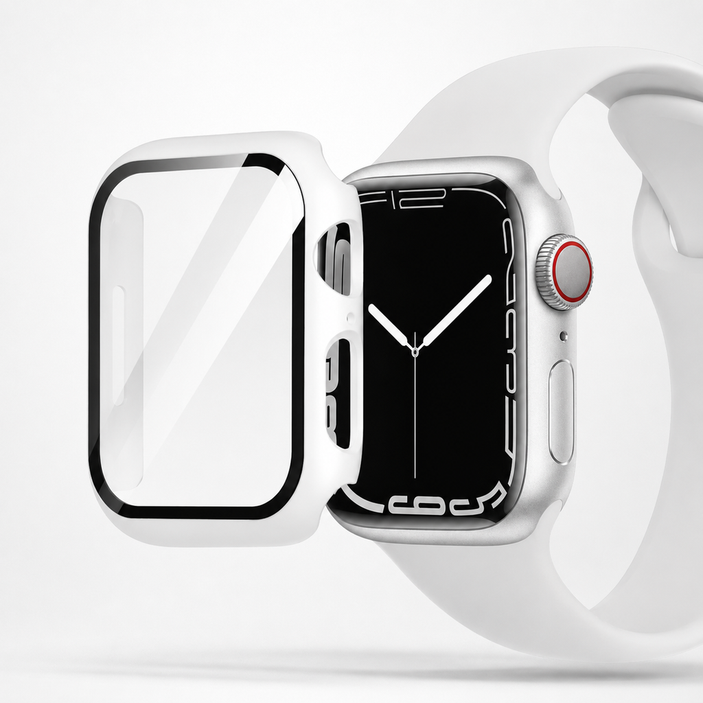 Apple Watch Protective Case | PC + Tempered Glass | White | 38–49mm