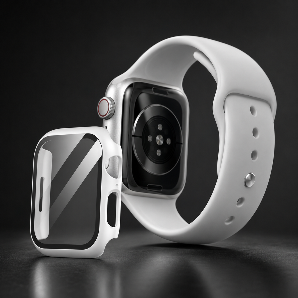 Apple Watch Protective Case | PC + Tempered Glass | White | 38–49mm