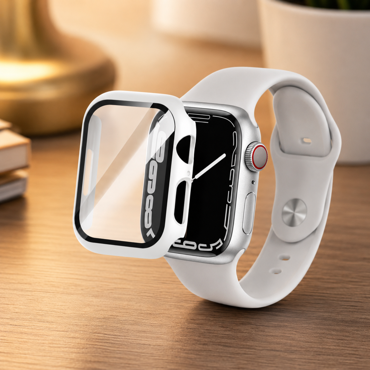 Apple Watch Protective Case | PC + Tempered Glass | White | 38–49mm