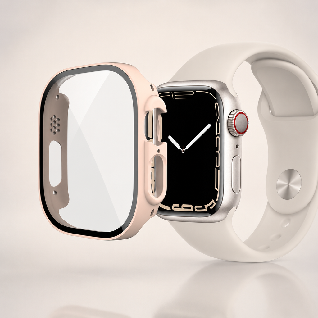 Apple Watch Protective Case | PC + Tempered Glass | Pink | 38–49mm