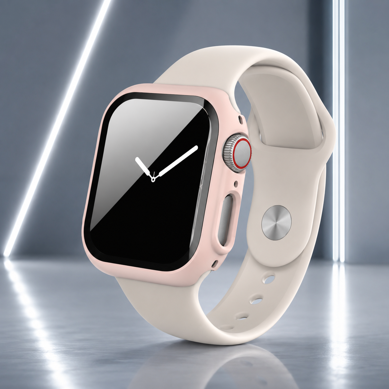 Apple Watch Protective Case | PC + Tempered Glass | Pink | 38–49mm