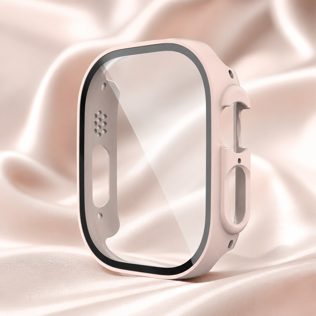 Apple Watch Protective Case | PC + Tempered Glass | Pink | 38–49mm