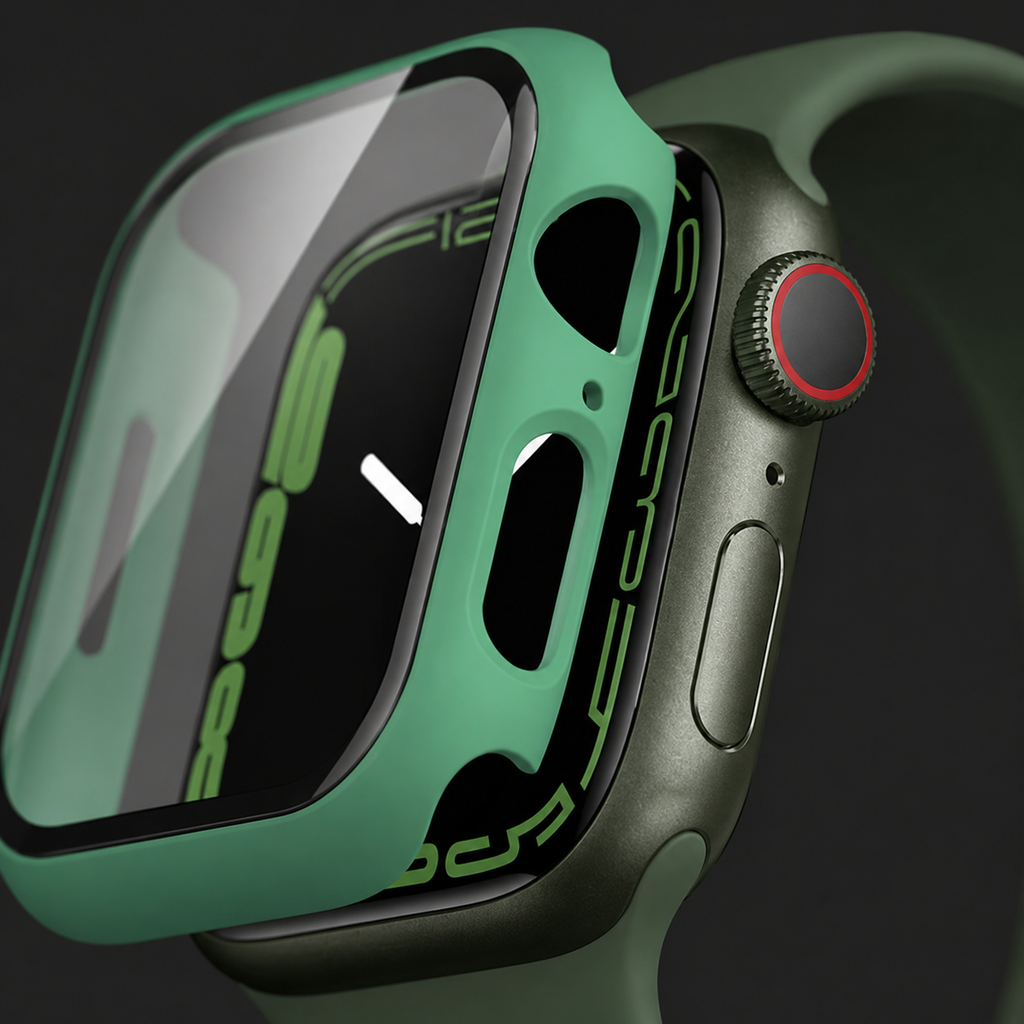 Apple Watch Protective Case | PC + Tempered Glass | Official Green | 38–49mm