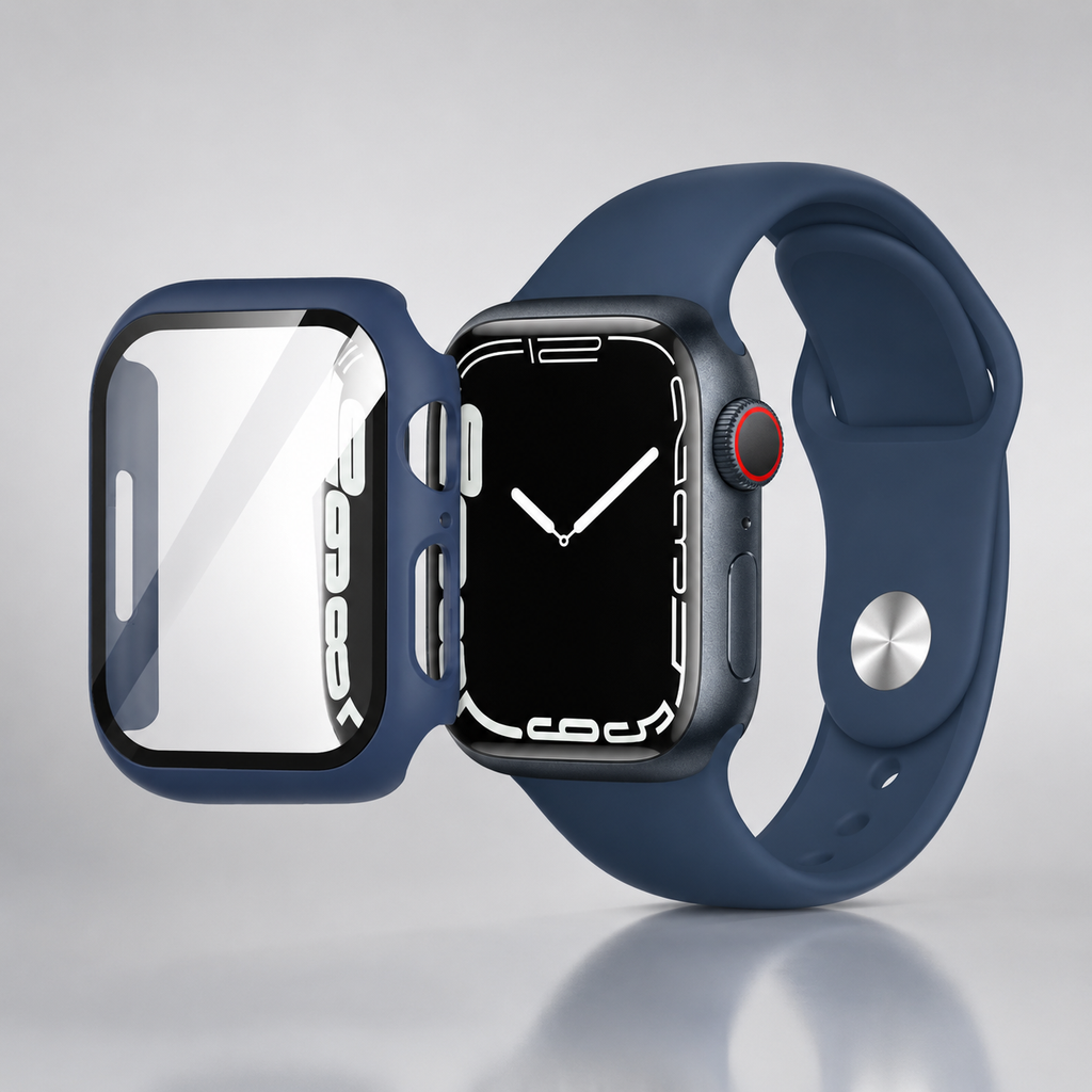 Apple Watch Protective Case | PC + Tempered Glass | Midnight Blue | 38–49mm