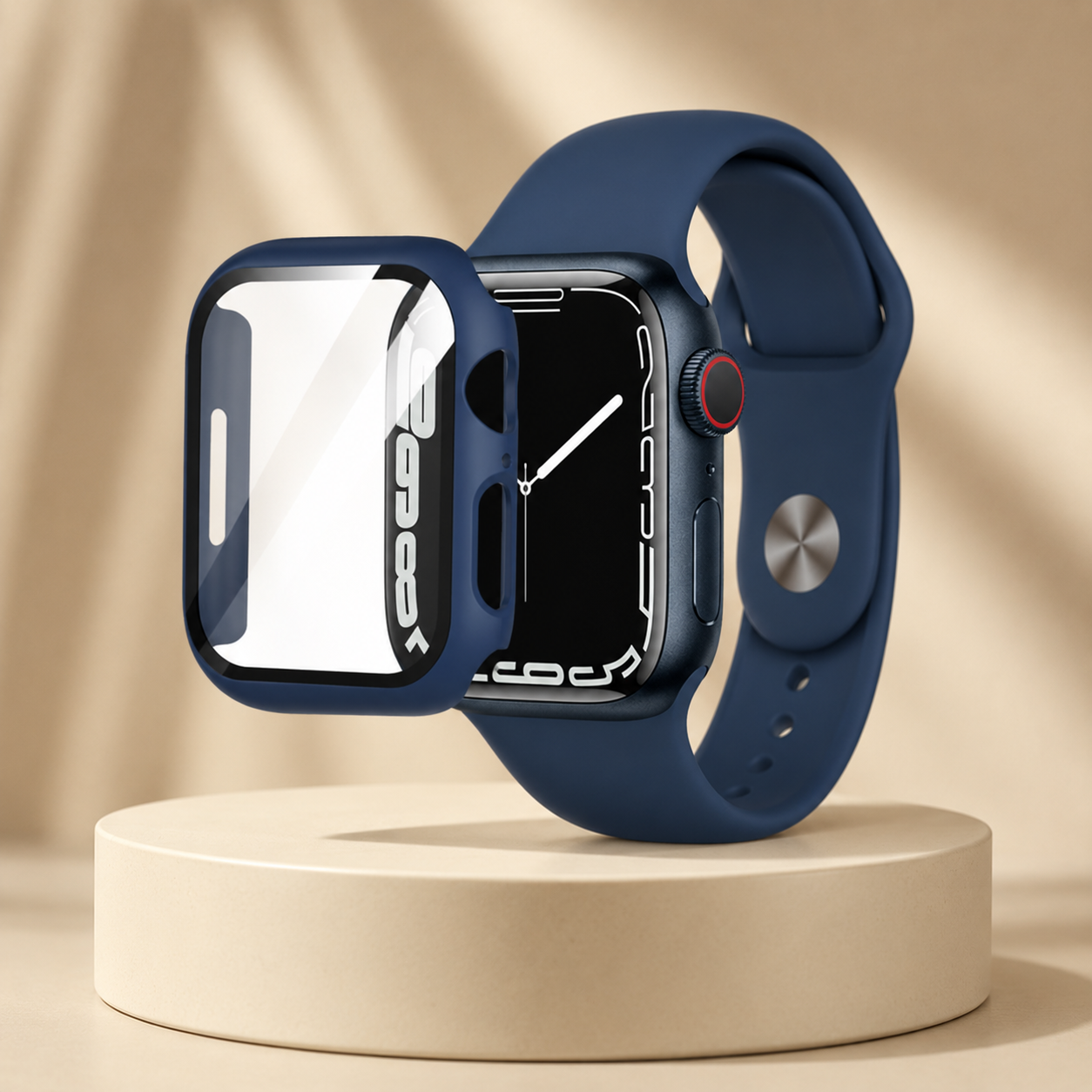Apple Watch Protective Case | PC + Tempered Glass | Midnight Blue | 38–49mm