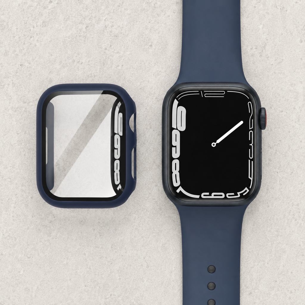 Apple Watch Protective Case | PC + Tempered Glass | Midnight Blue | 38–49mm