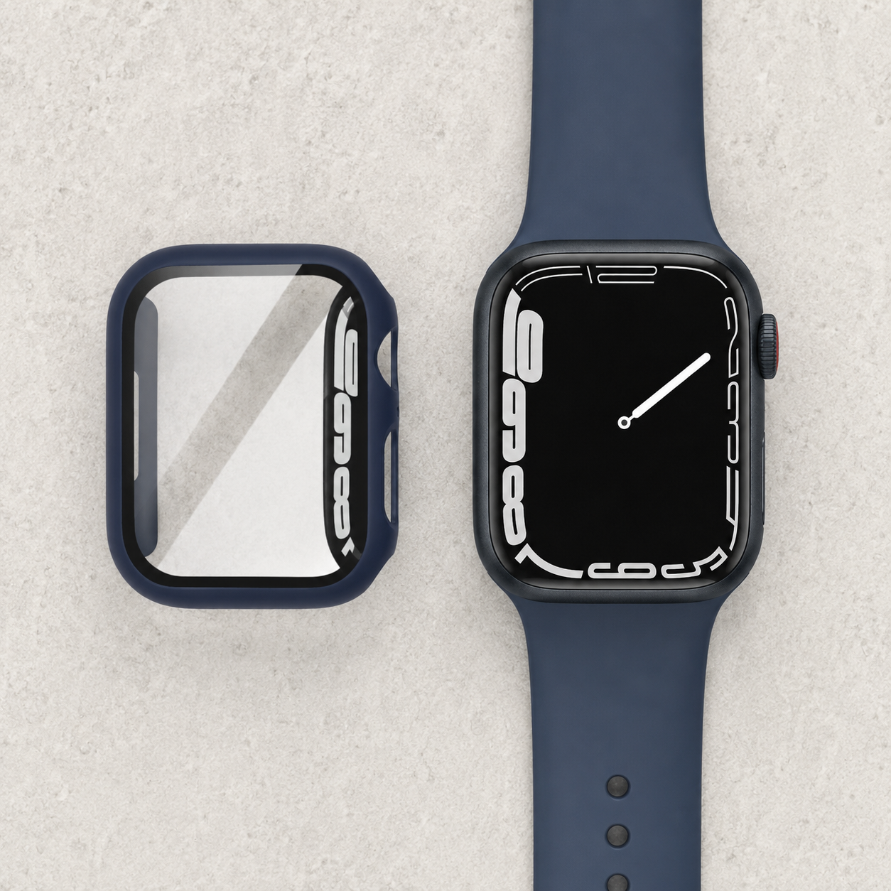 Apple Watch Protective Case | PC + Tempered Glass | Midnight Blue | 38–49mm