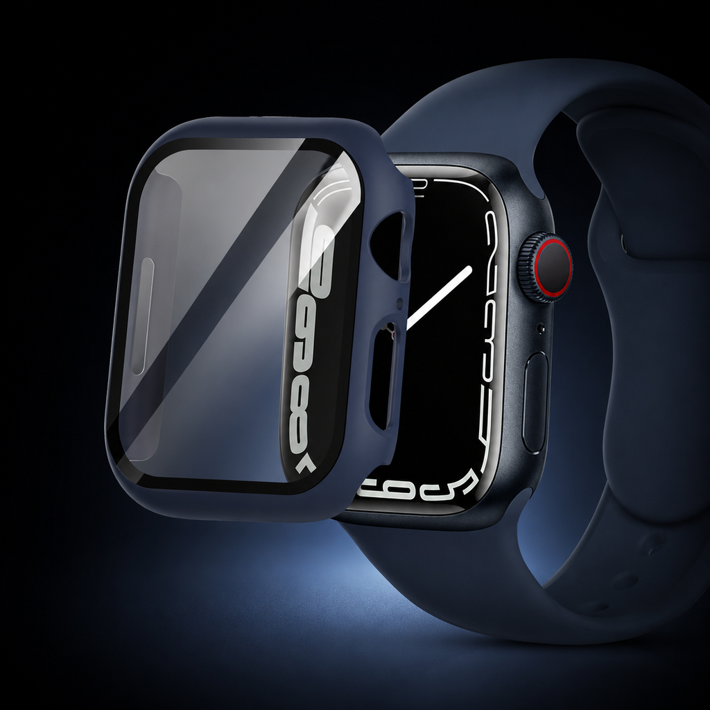 Apple Watch Protective Case | PC + Tempered Glass | Midnight Blue | 38–49mm