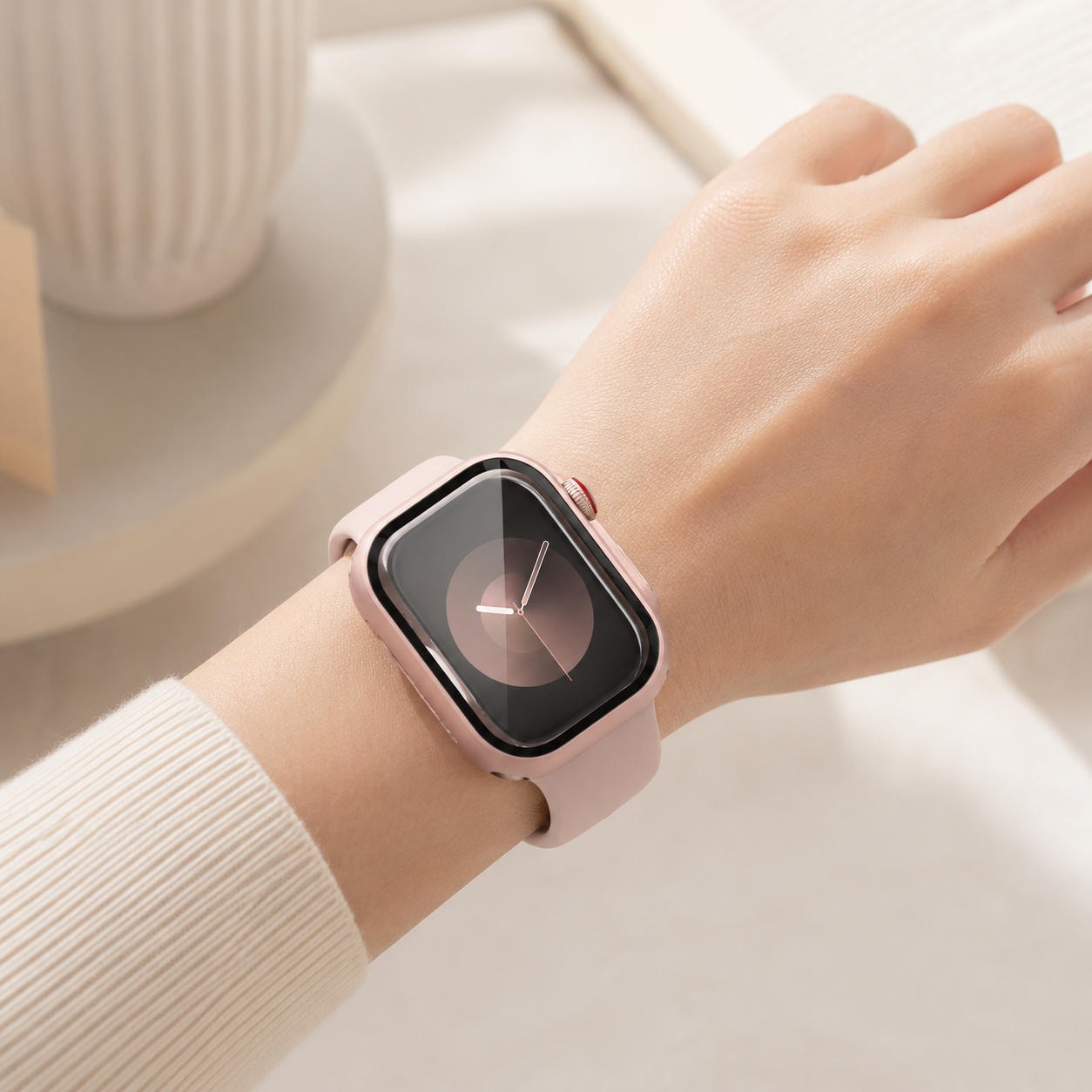 Apple Watch Protective Case | PC + Tempered Glass | Rose Gold | 38–49mm