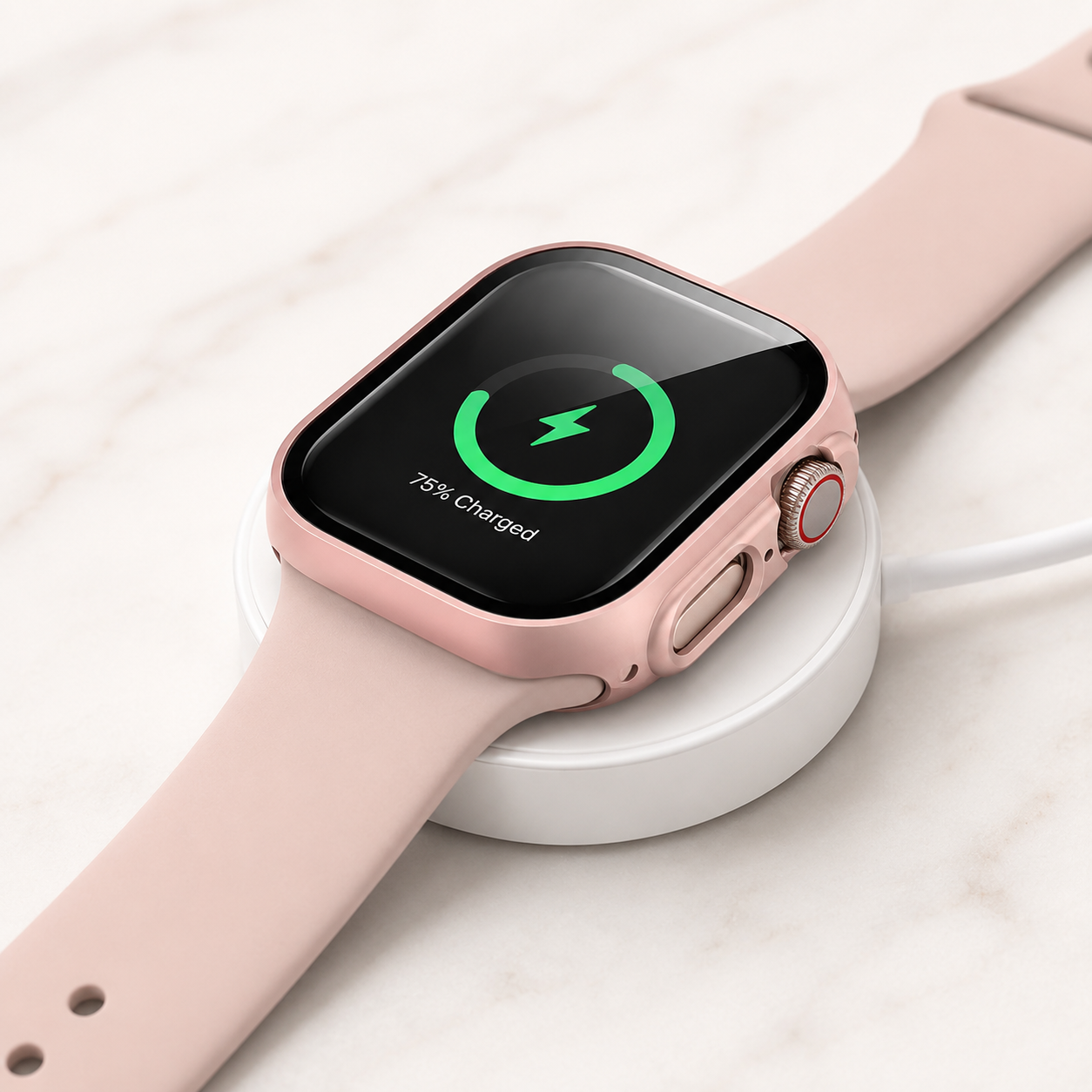 Apple Watch Protective Case | PC + Tempered Glass | Rose Gold | 38–49mm