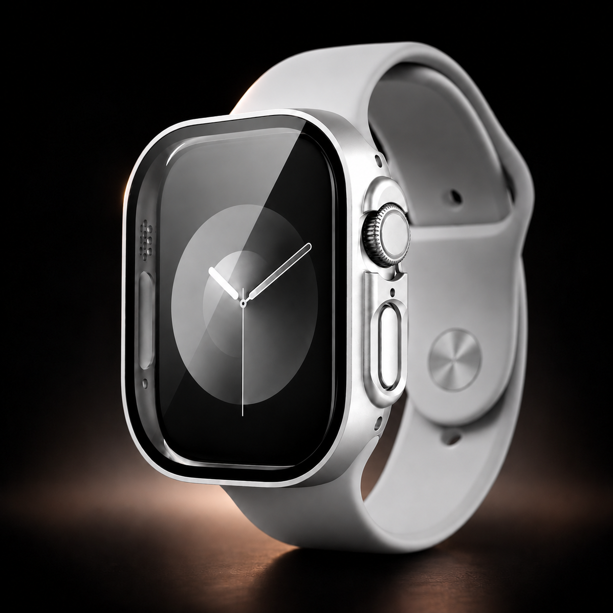 Apple Watch Protective Case | PC + Tempered Glass | Silver | 38–49mm