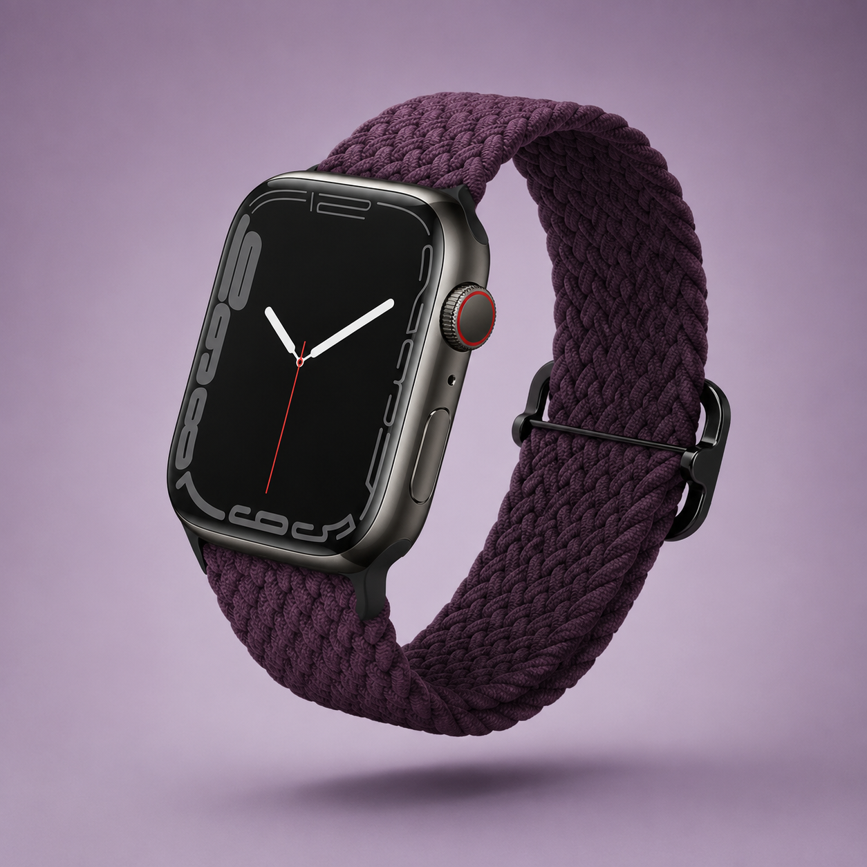 Apple Watch Nylon Braided Elastic Strap | Single Loop | Dark Cherry | 38/40/41mm | L