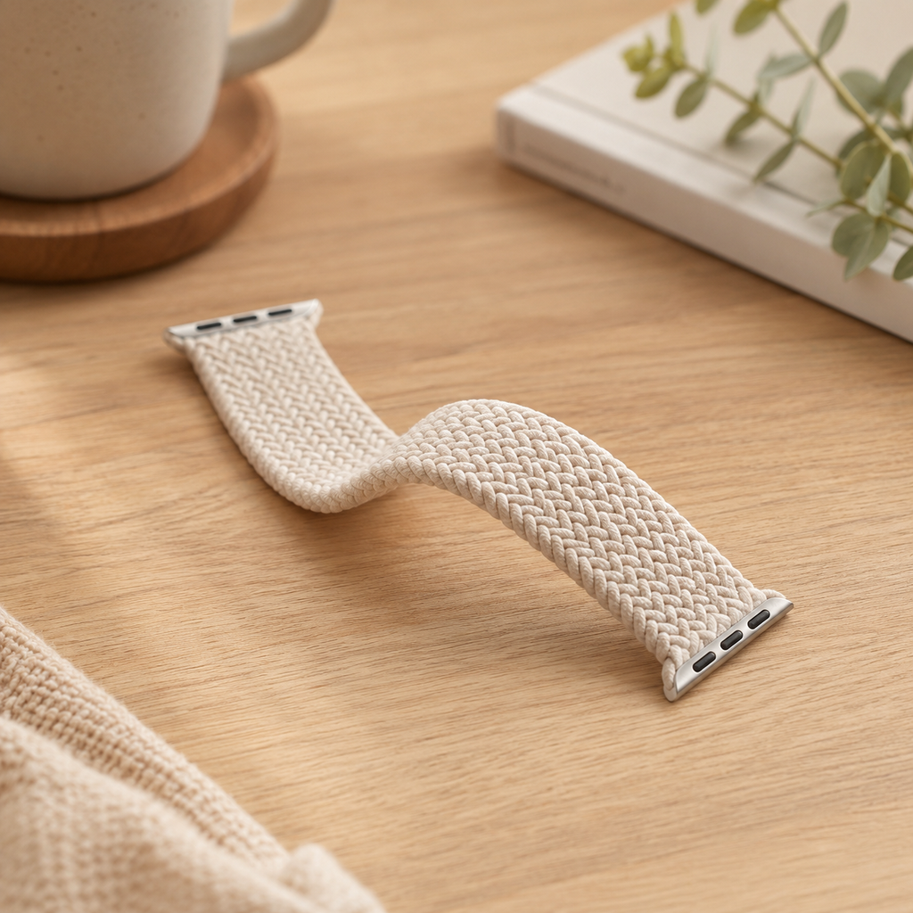 Apple Watch Nylon Braided Elastic Strap | Single Loop | Starlight | 38/40/41mm | M
