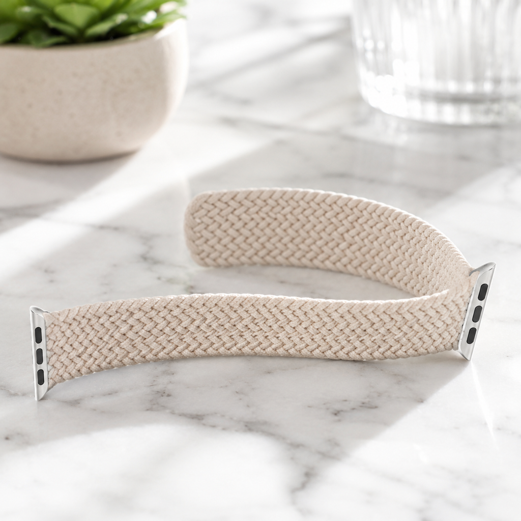 Apple Watch Nylon Braided Elastic Strap | Single Loop | Starlight | 38/40/41mm | M