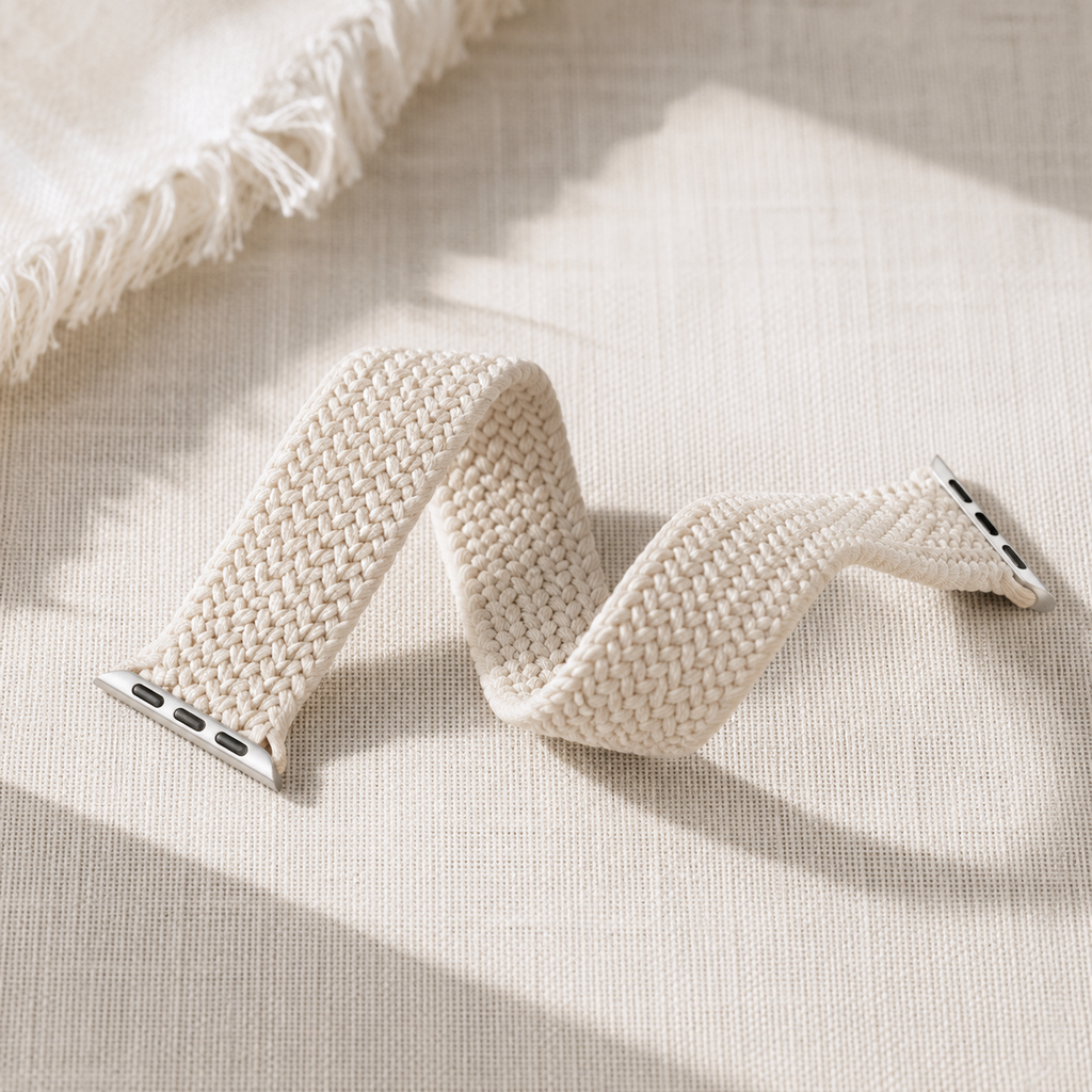 Apple Watch Nylon Braided Elastic Strap | Single Loop | Starlight | 38/40/41mm | M