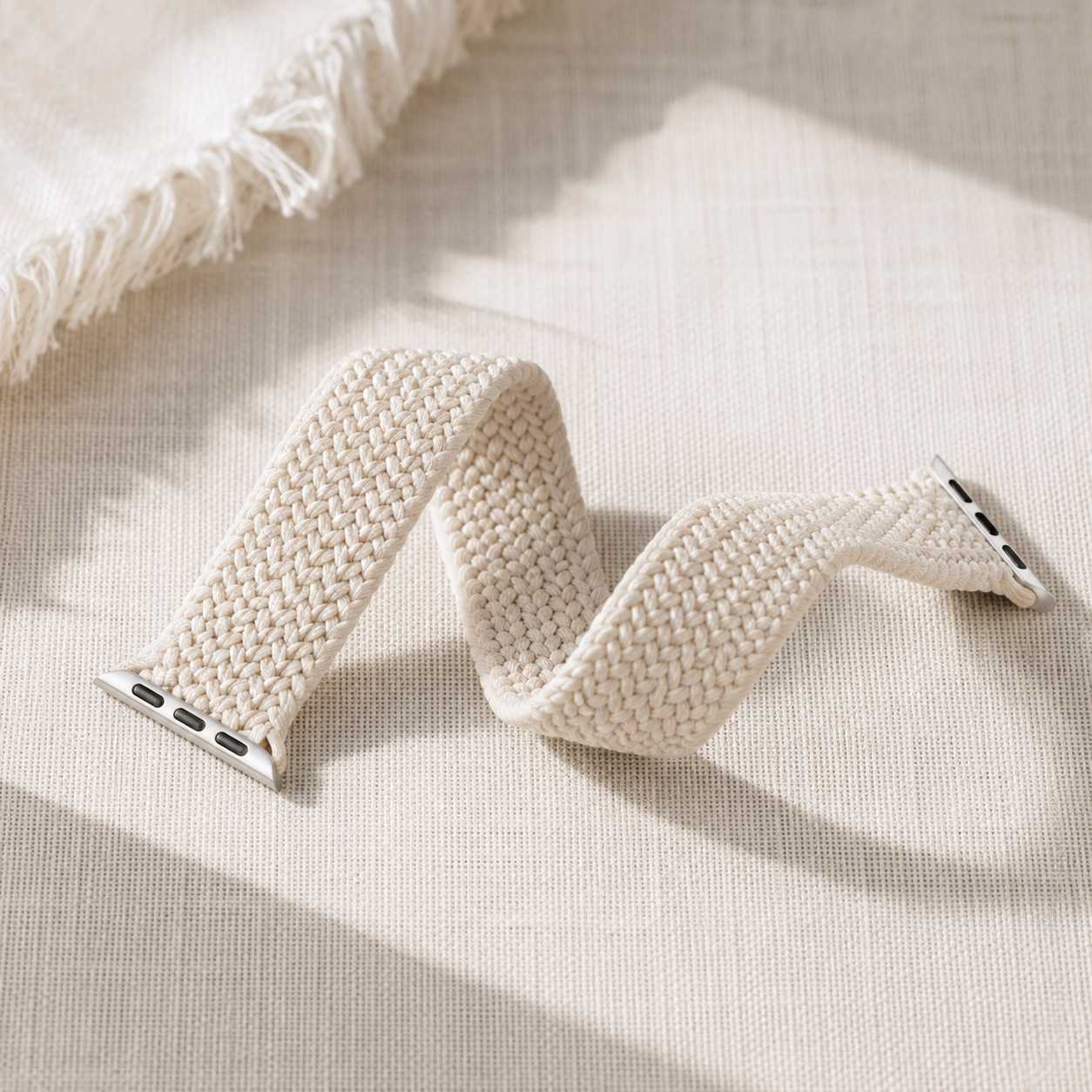Apple Watch Nylon Braided Elastic Strap | Single Loop | Starlight | 38/40/41mm | M