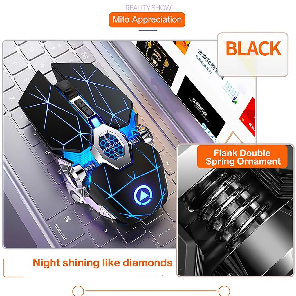 Silver Eagle A7 Wireless Gaming Mouse - 2.4GHz Rechargeable RGB Mouse