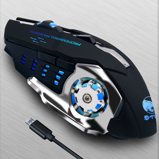 Dual-Mode Silent Gaming Mouse - 2.4G Wireless Rechargeable or Wired, 1600 DPI, 6 Buttons | 3 Colours
