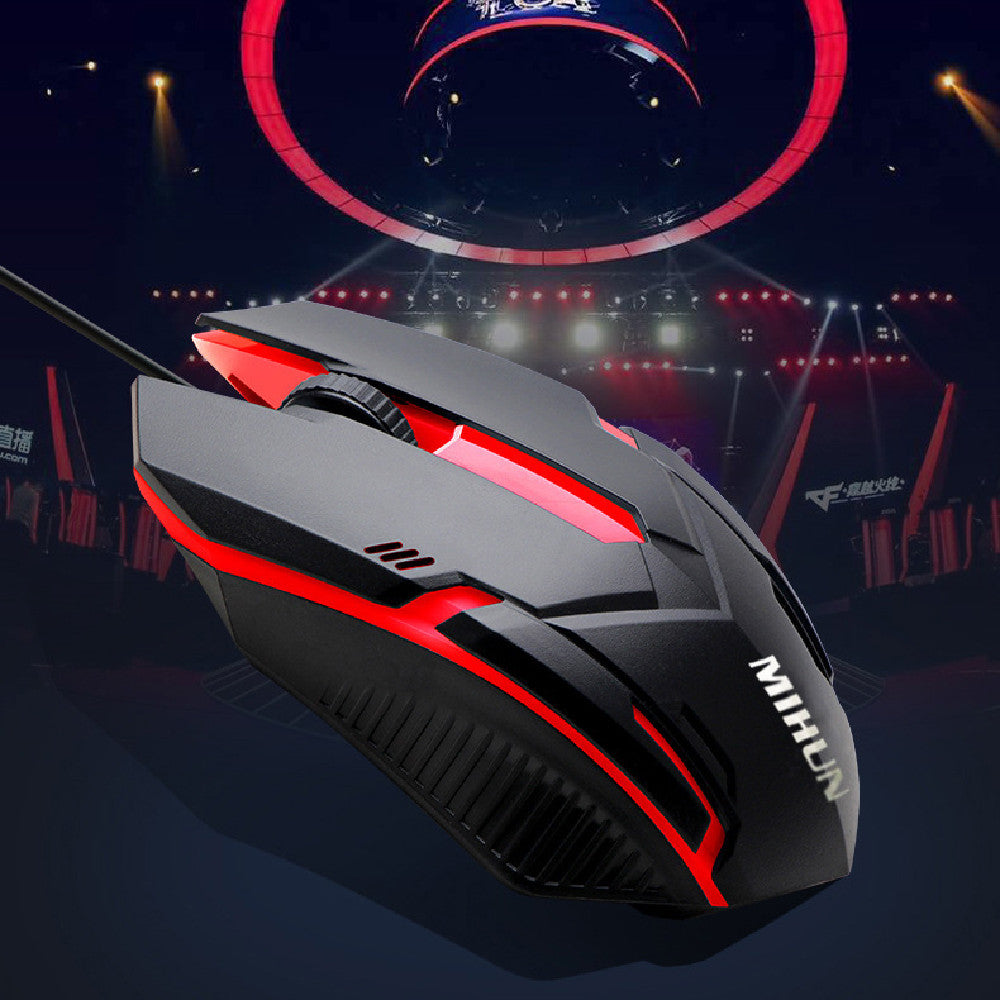 M103 Wired RGB Mouse - 1000 DPI, 3 Buttons, 1.35m Cable | White & Black