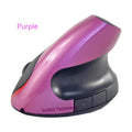 Wireless Vertical Ergonomic Mouse - Rechargeable Battery, Ergonomic Grip | Violet, Gray, Black, Silver & Blue