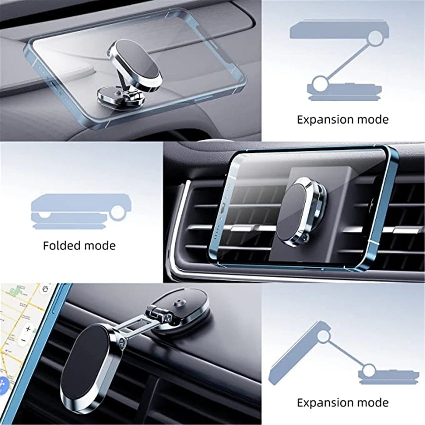 rotate-metal-magnetic-car-phone-holder-foldable-universal-mobile-phone-stand-air-vent-magnet-mount-gps-support