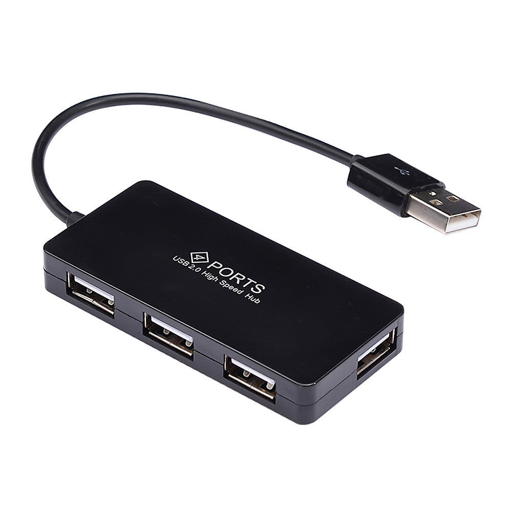 4-Port USB 2.0 Hub with On/Off Switch - Compact Desktop Expansion