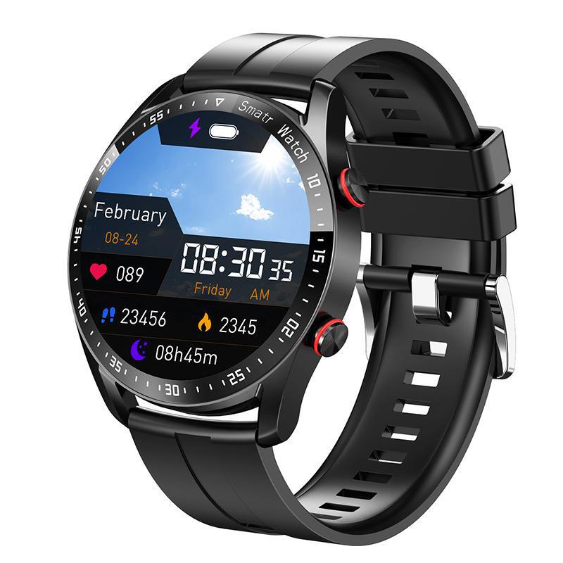 Business Smart Watch – 1.3" Display, Bluetooth Calling & Leather Strap