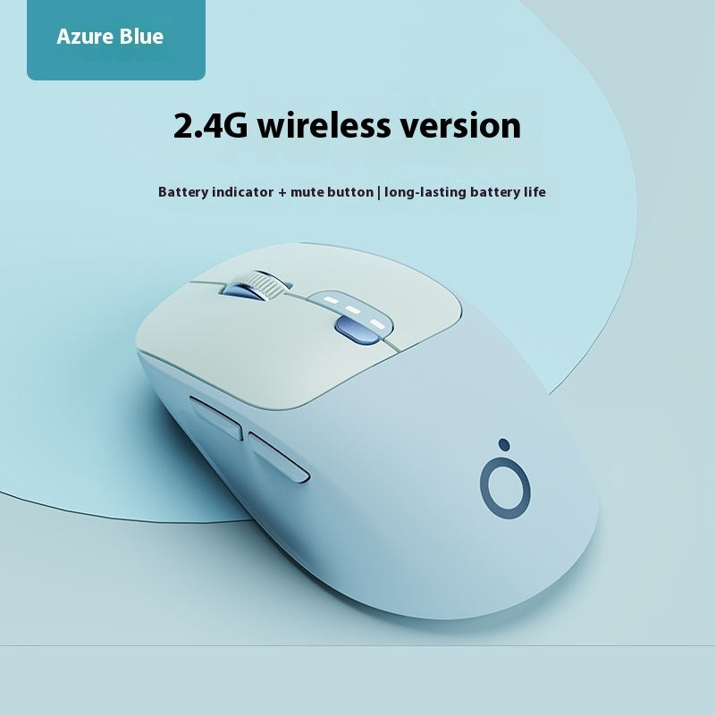 Q5 Silent Wireless Mouse - 5 Buttons | 2.4GHz or Dual-Mode Bluetooth | Matcha, Milk Tea, Sky Blue & More