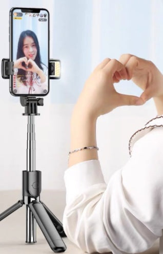 compatible-with-apple-bluetooth-selfie-stick-mobile-remote-control-tripod