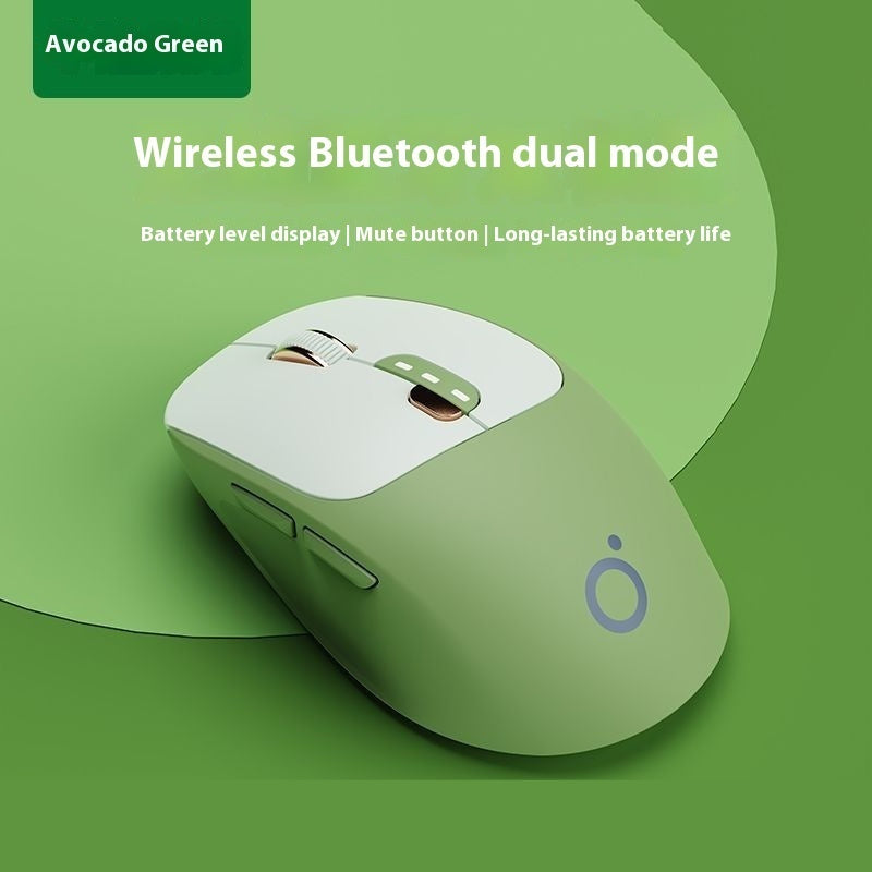 Q5 Silent Wireless Mouse - 5 Buttons | 2.4GHz or Dual-Mode Bluetooth | Matcha, Milk Tea, Sky Blue & More