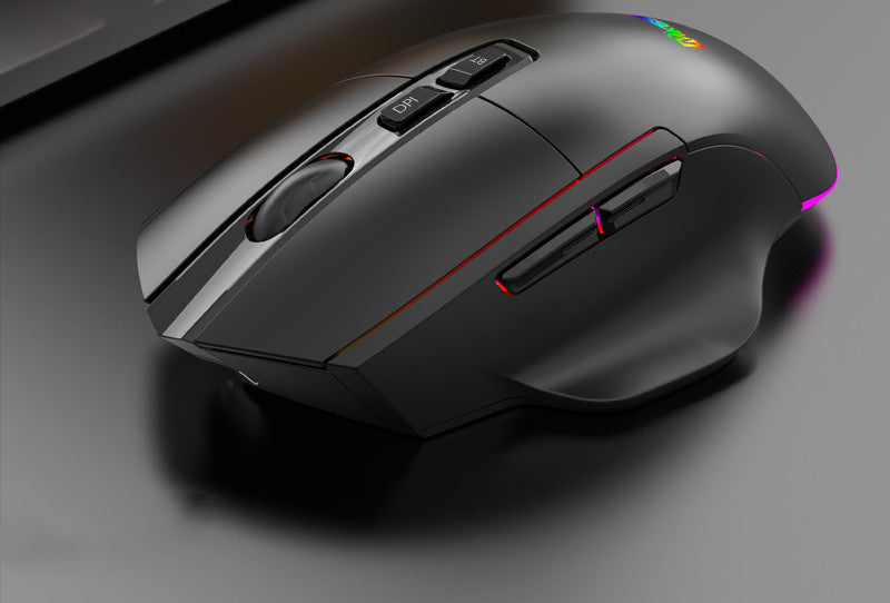 Tri-Mode RGB Wireless Gaming Mouse - Bluetooth, 2.4GHz & Wired, 1600 DPI | USB Rechargeable
