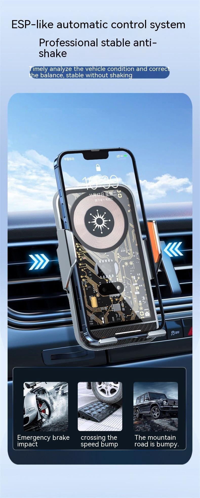wireless-charger-automatic-induction-air-outlet-car-phone-holder-on-board-bracket