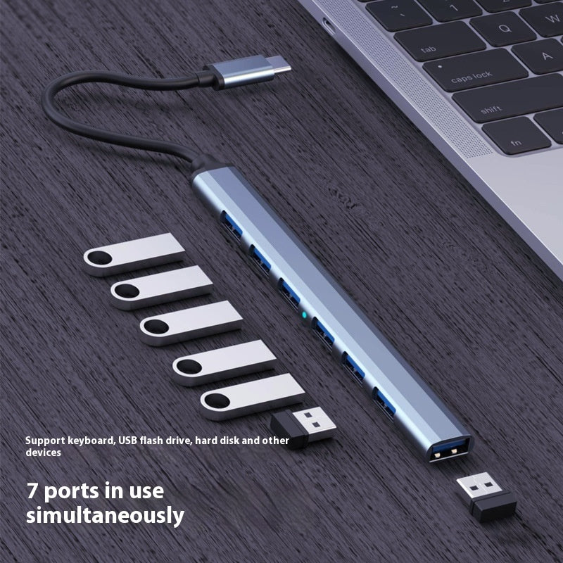 USB-C 7-in-1 Hub Expansion Dock - Multi-Port Adapter for Laptops