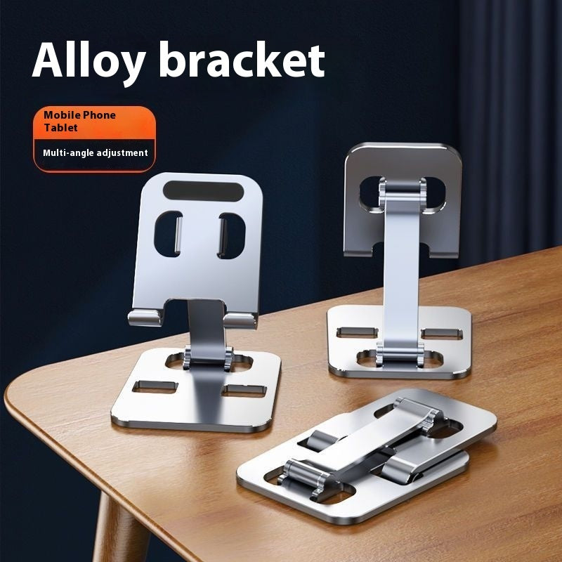 Foldable adjustable alloy phone stand
