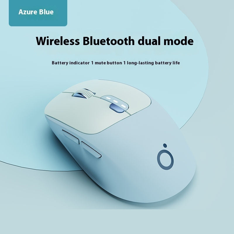Q5 Silent Wireless Mouse - 5 Buttons | 2.4GHz or Dual-Mode Bluetooth | Matcha, Milk Tea, Sky Blue & More
