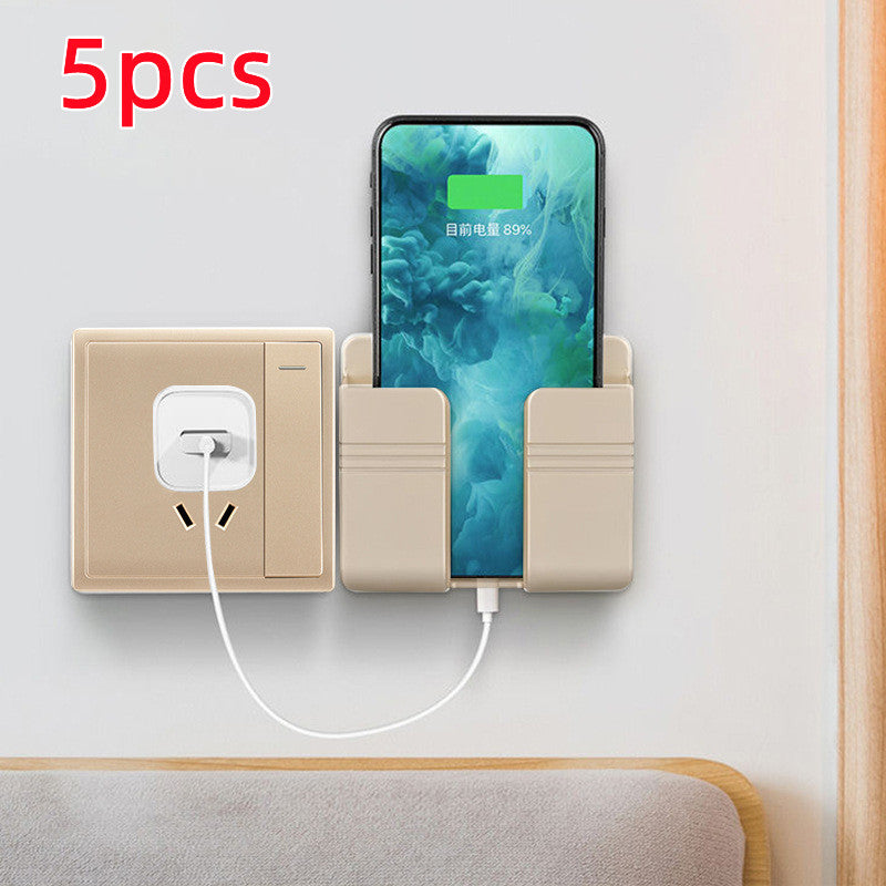 mobile-phone-charging-storage-rack-punch-free-sticky-storage-box