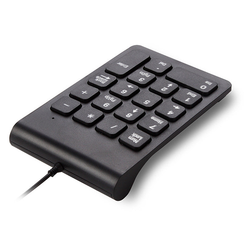 USB Numeric Keypad - 18-Key Number Pad, Wired, Plug & Play, 1.3m Cable