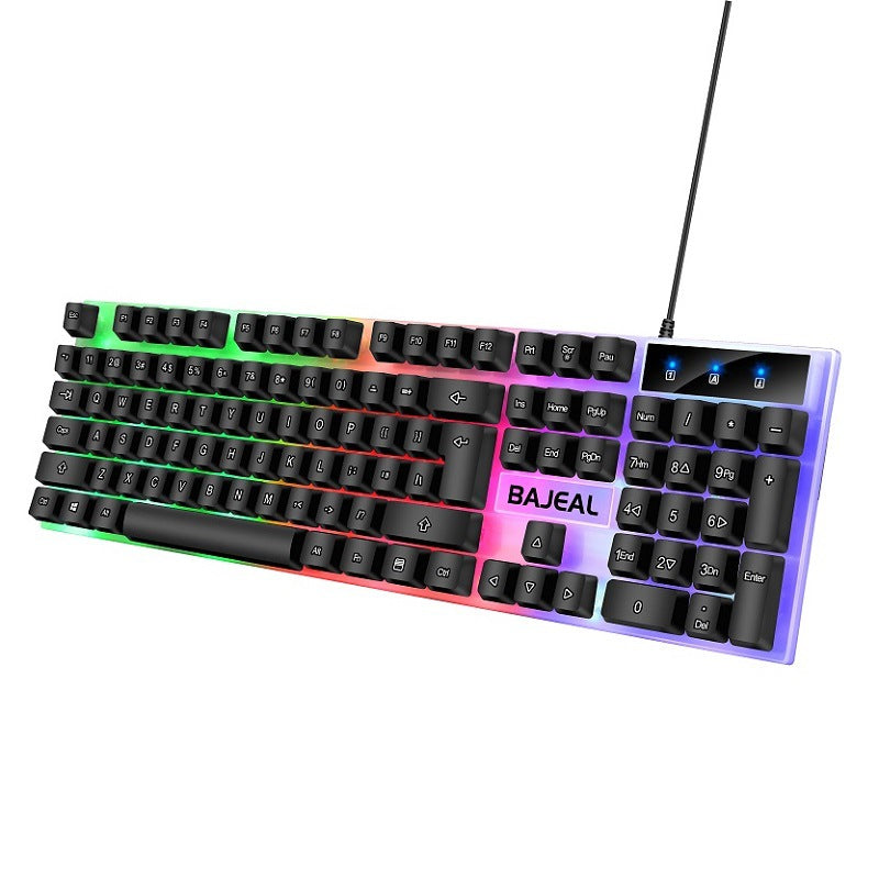 Bajeal T350 Backlit Wired Keyboard - Mechanical Feel USB Gaming & Office Keyboard