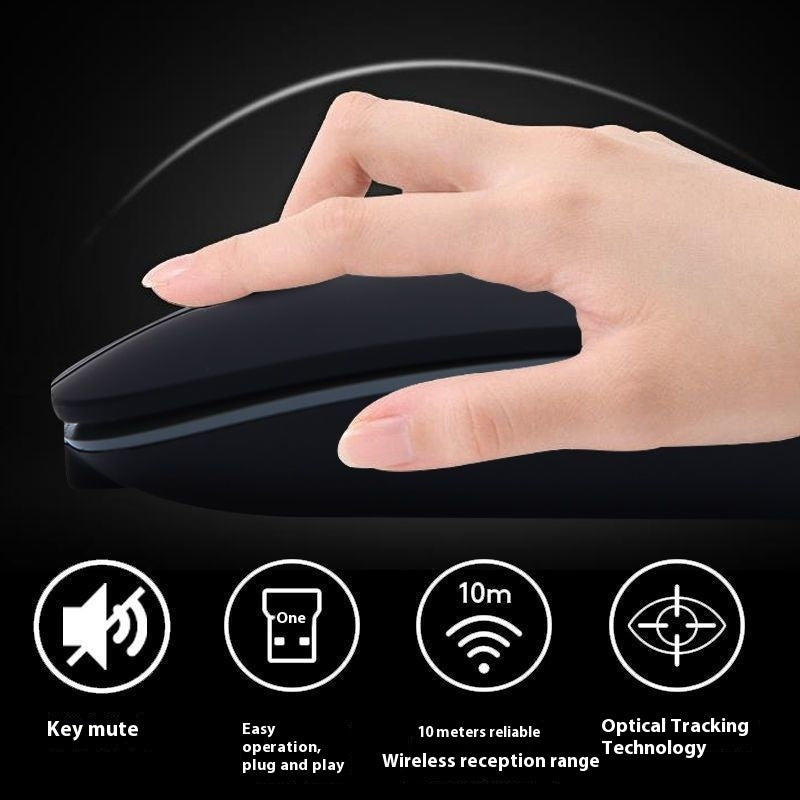 Wireless Mouse - Smart Power Saving, USB Receiver | Matte Black