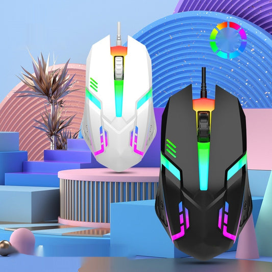E-Sports Weighted Wired Gaming Mouse - Large Form Factor, USB | Black & White