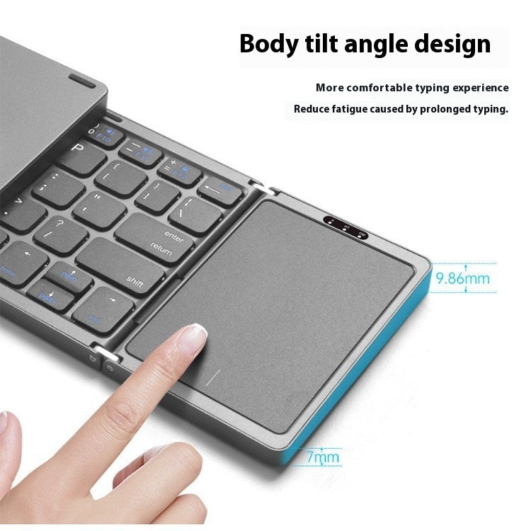 Three-Folding Wireless Bluetooth Keyboard with Touchpad – product image 2 | Fidmat24 Tech Market