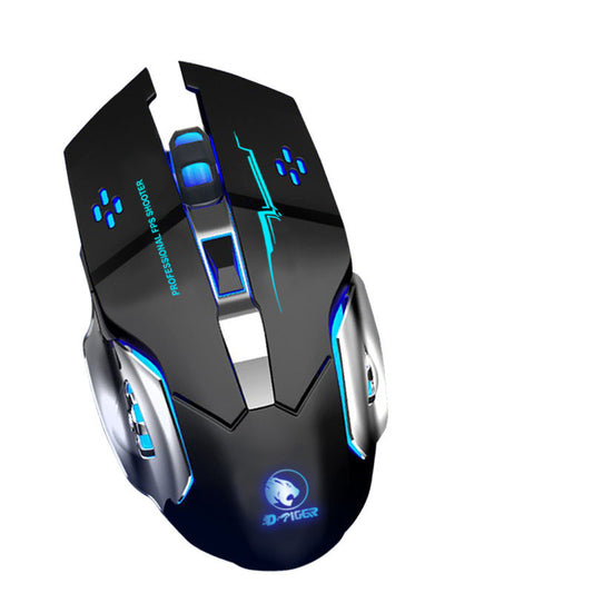 Dual-Mode Silent Gaming Mouse - 2.4G Wireless Rechargeable or Wired, 1600 DPI, 6 Buttons | 3 Colours